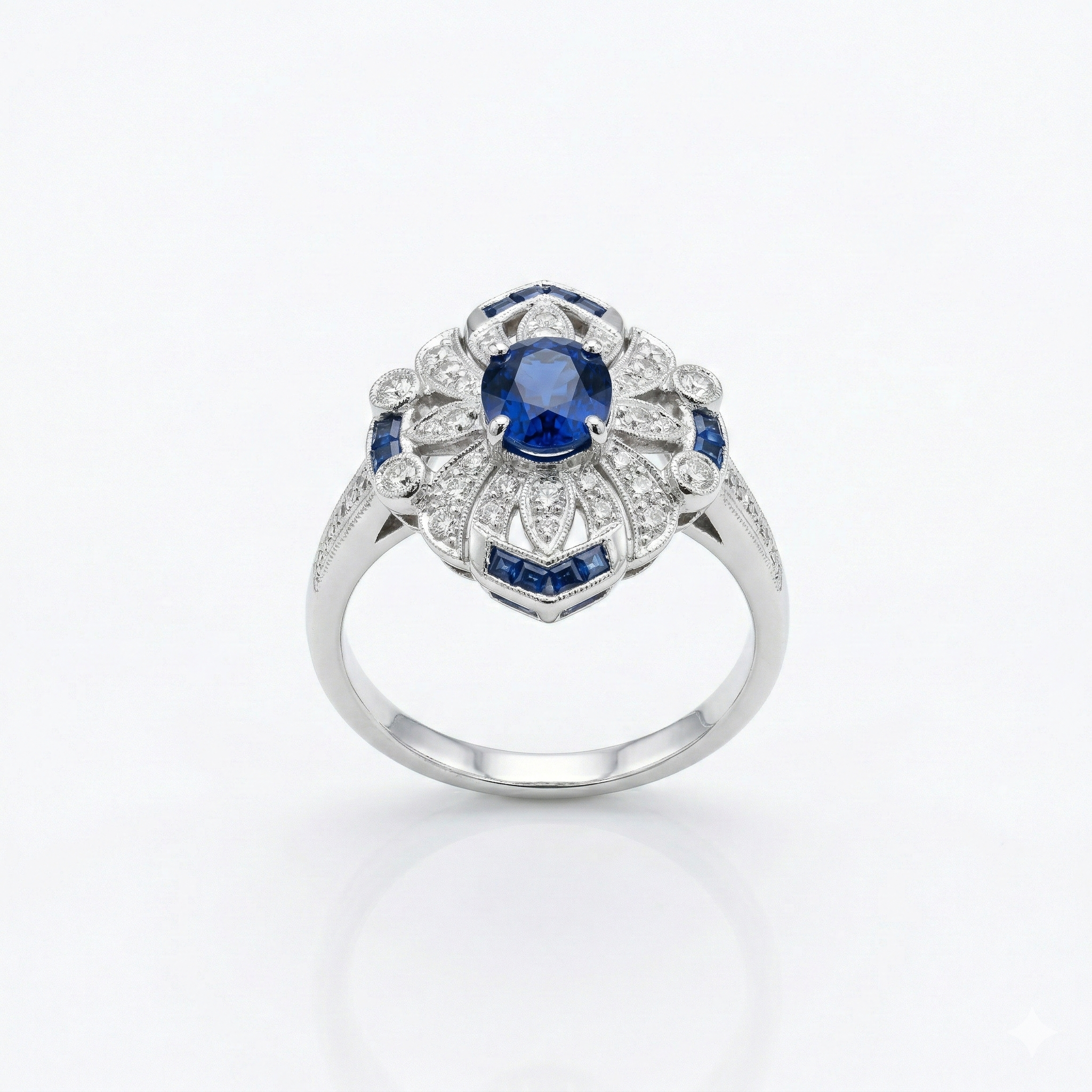 Vintage Azure Statement Ring