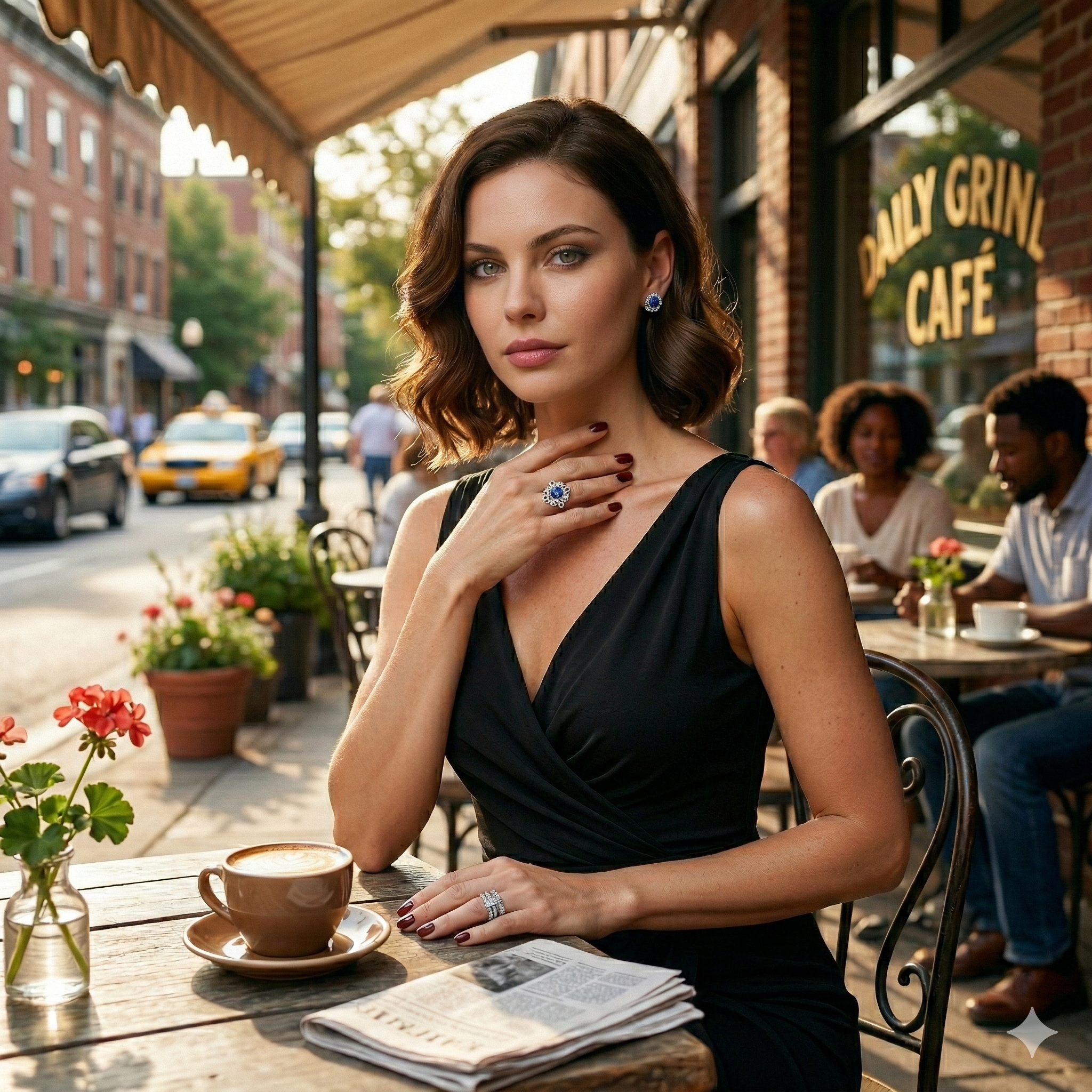 Vintage Azure Statement Ring